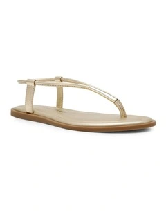 Kylian Gold Flat Strappy Sandal
