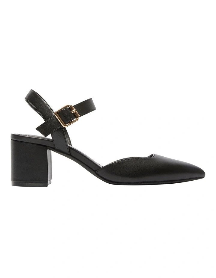 Ingrid Heeled Shoes in Black Leather image 1
