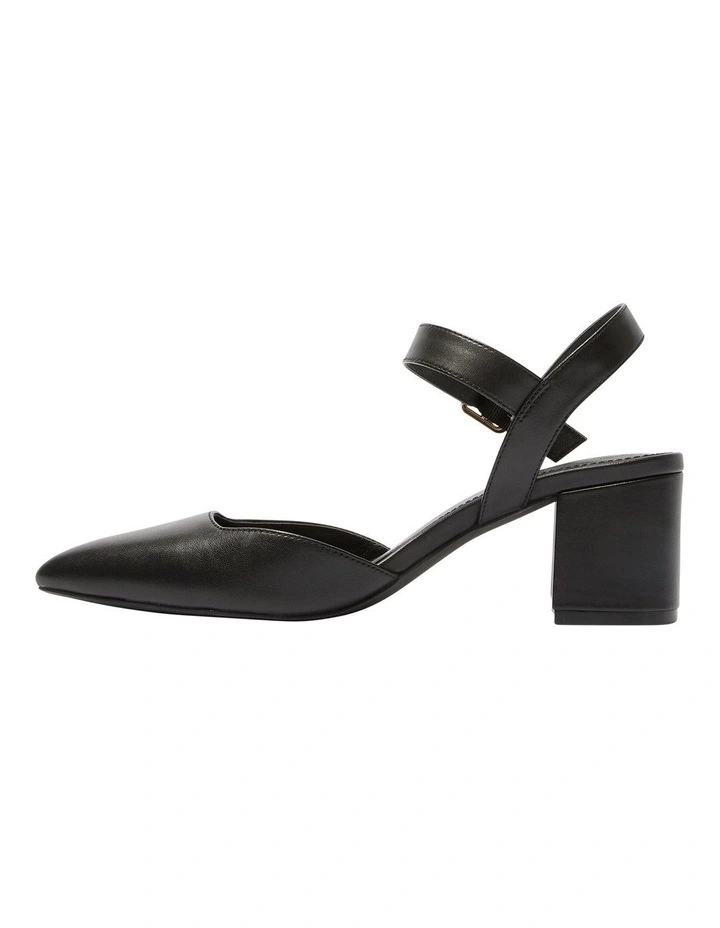Ingrid Heeled Shoes in Black Leather image 3