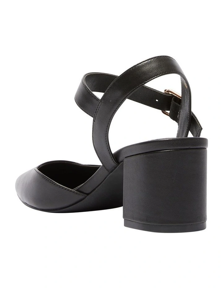 Ingrid Heeled Shoes in Black Leather image 6