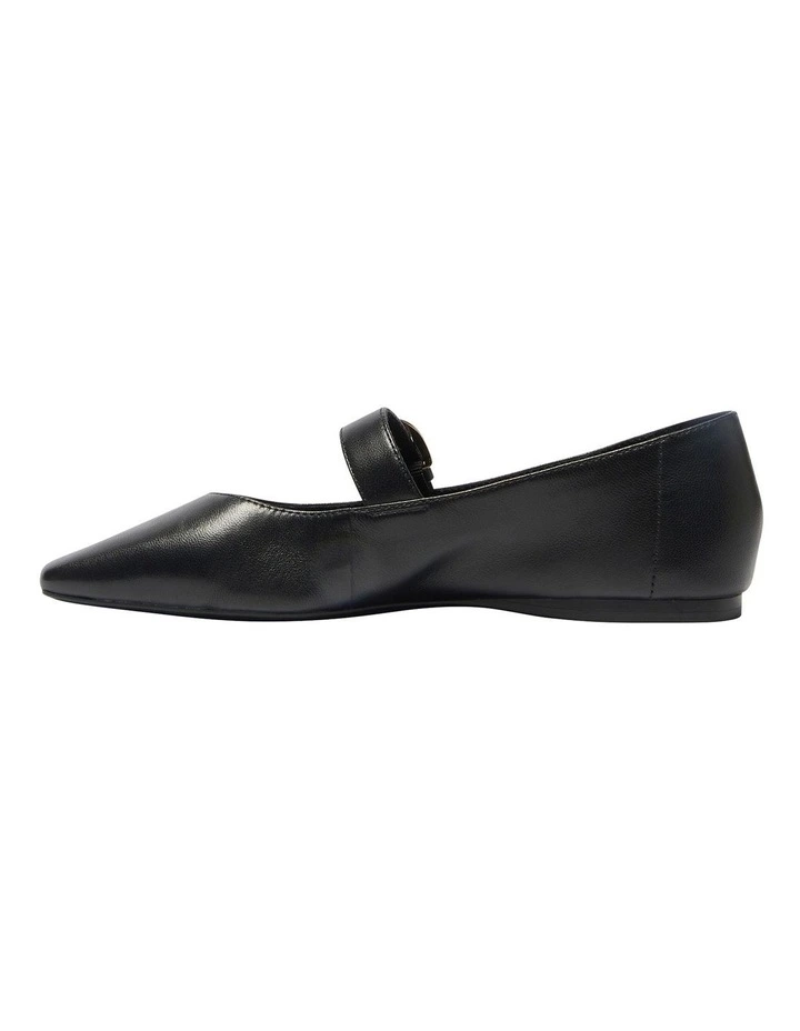 Melrose Flat Leather Shoes in Black image 4