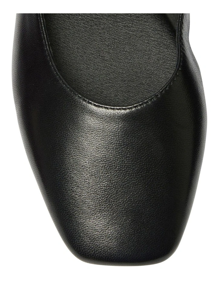 Melrose Flat Leather Shoes in Black image 7