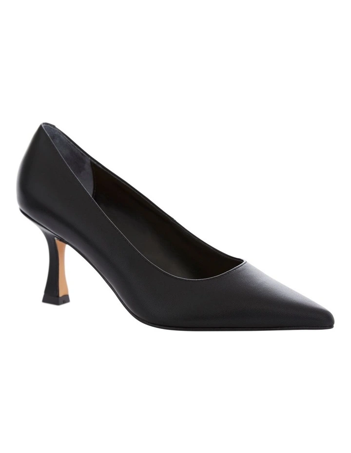 Amaya Heeled Shoes in Black Leather image 2