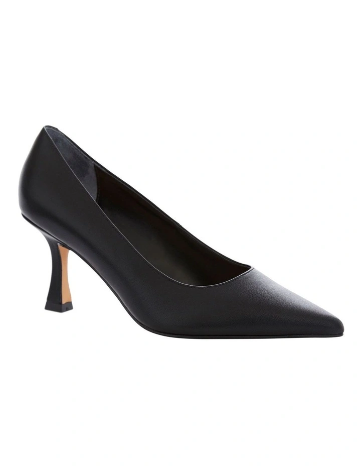 Amaya Heeled Shoes in Black Leather image 2