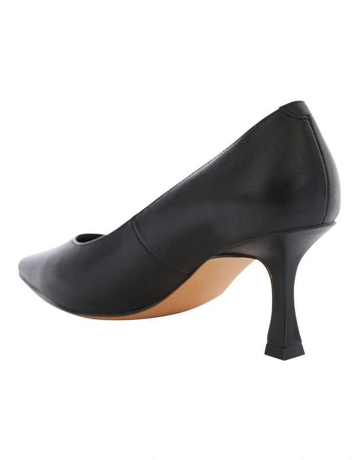 Amaya Heeled Shoes in Black Leather image 3