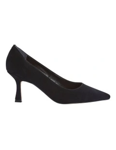 Amaya Heeled Shoes in Black Suede