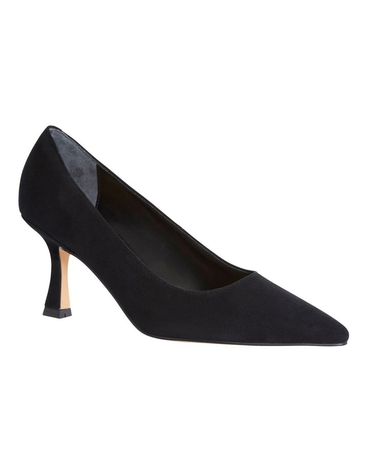 Amaya Heeled Shoes in Black Suede image 2