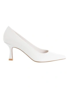 Amaya Heeled Shoes in White Leather
