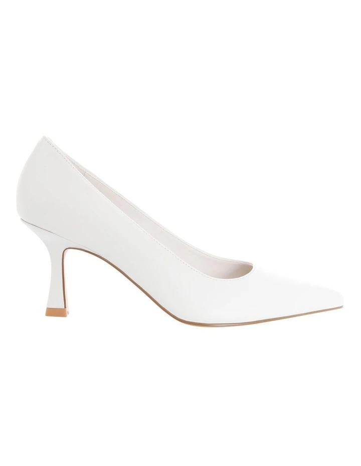 Amaya Heeled Shoes in White Leather image 1