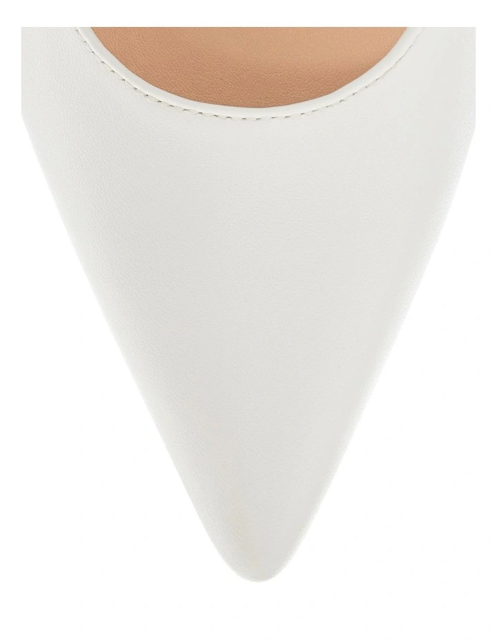 Amaya Heeled Shoes in White Leather image 4