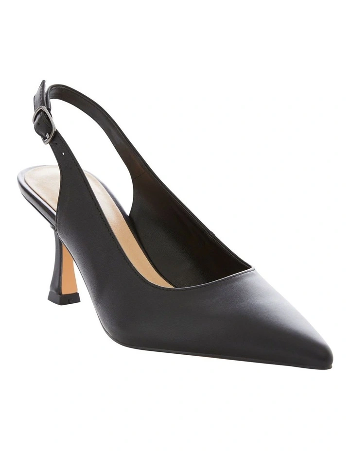 Astrid Heeled Shoes in Black Leather image 2