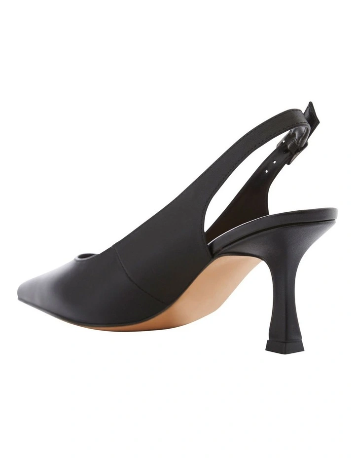 Astrid Heeled Shoes in Black Leather image 3