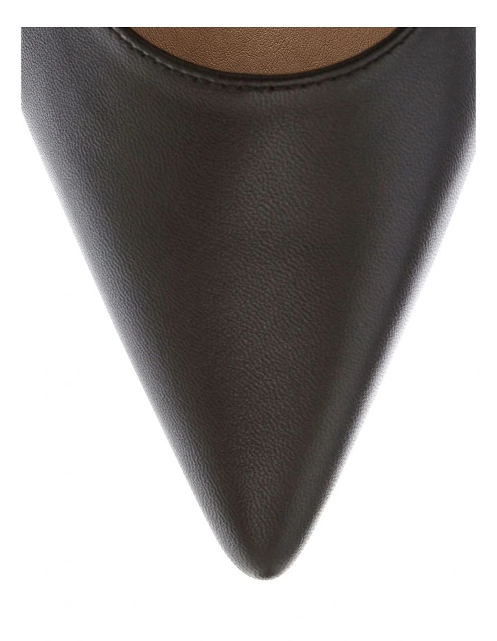 Astrid Heeled Shoes in Black Leather image 4