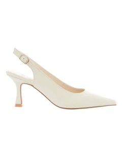 Astrid Heeled Shoes in Bone Leather