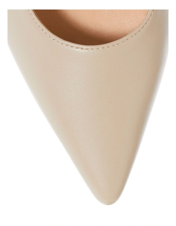 Astrid Heeled Leather Shoes in Nude image 4