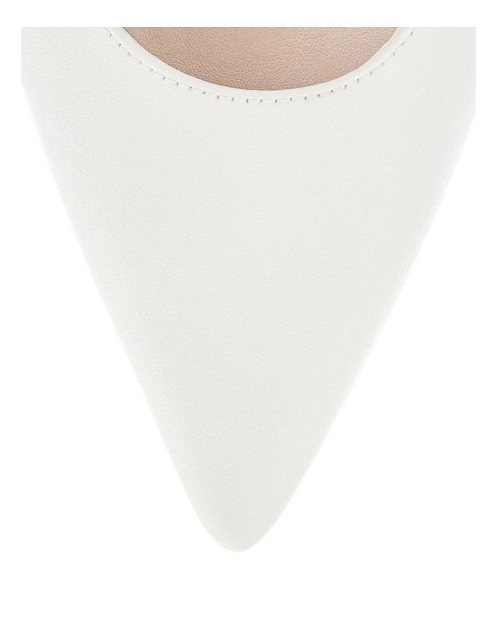 Astrid Heeled Shoes in White Leather image 4