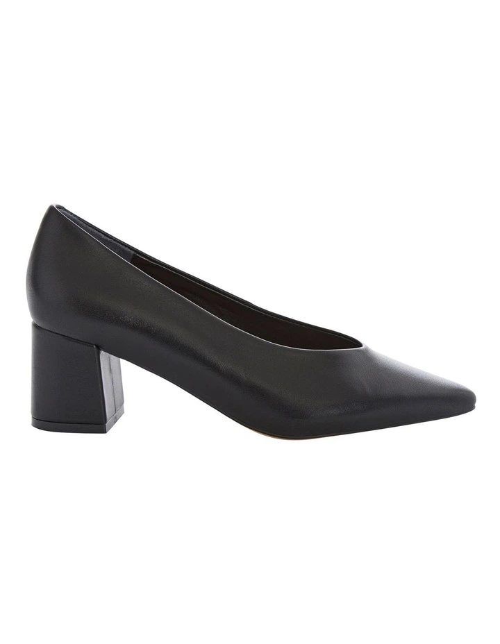Jean Heeled Shoes in Black Leather image 1