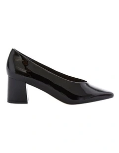 Jean Heeled Shoes in Black Patent