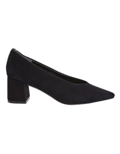Jean Heeled Shoes in Black Suede