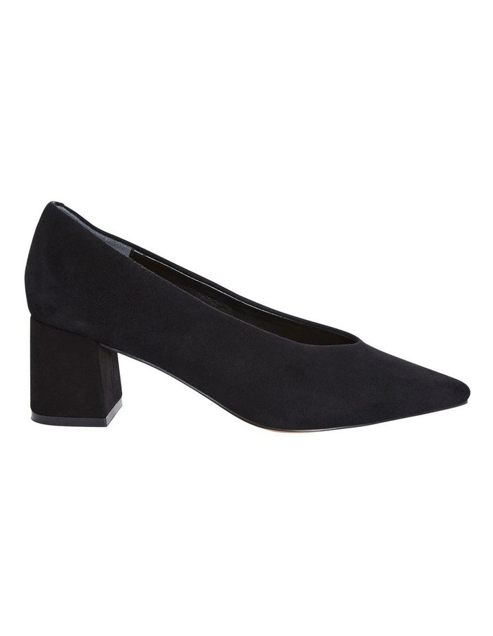 Jean Heeled Shoes in Black Suede image 1
