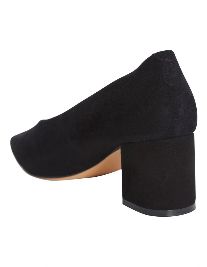 Jean Heeled Shoes in Black Suede image 3