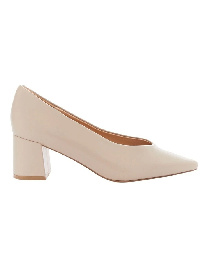 Jean Heeled Shoes in Nude Leather image 1