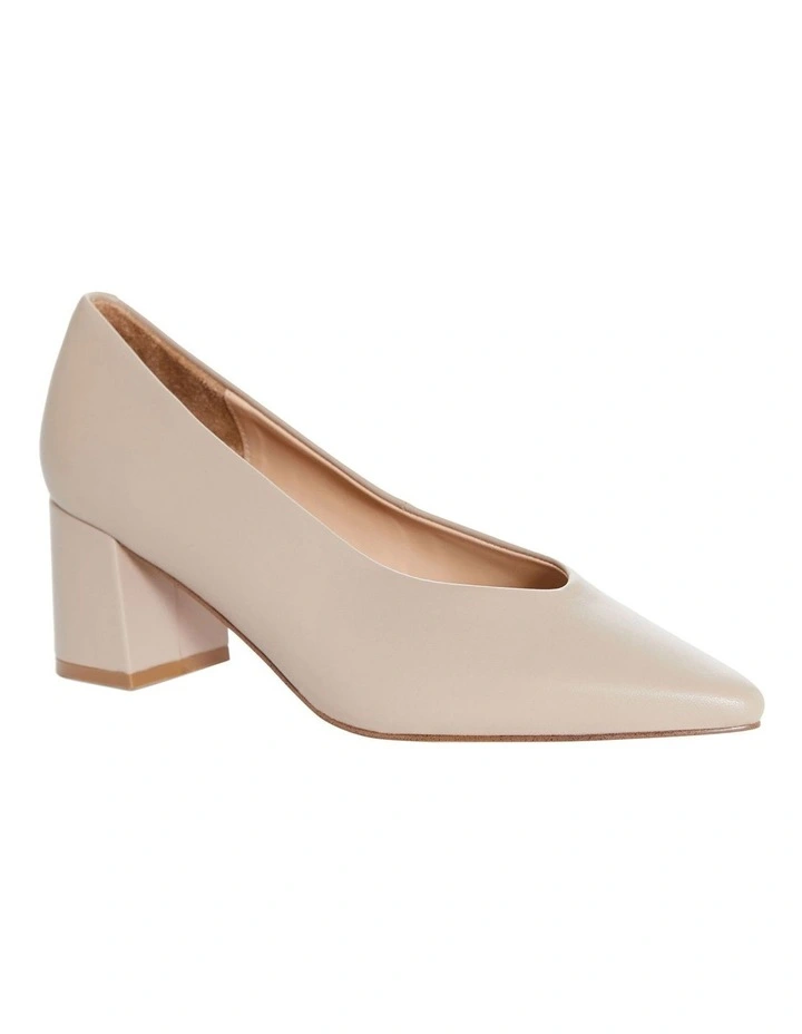 Jean Heeled Shoes in Nude Leather image 2