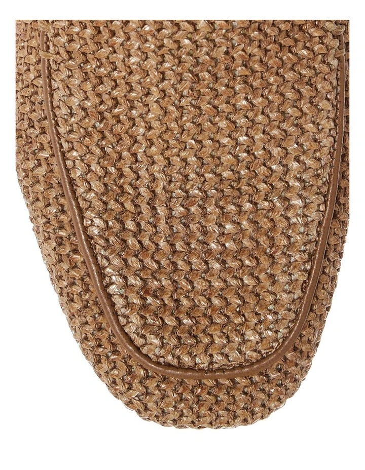 Saxon Flat Shoes in Caramel Raffia image 4