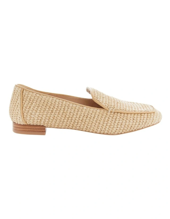 Saxon Flat Shoes in Tan Raffia image 1
