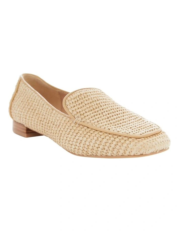 Saxon Flat Shoes in Tan Raffia image 2
