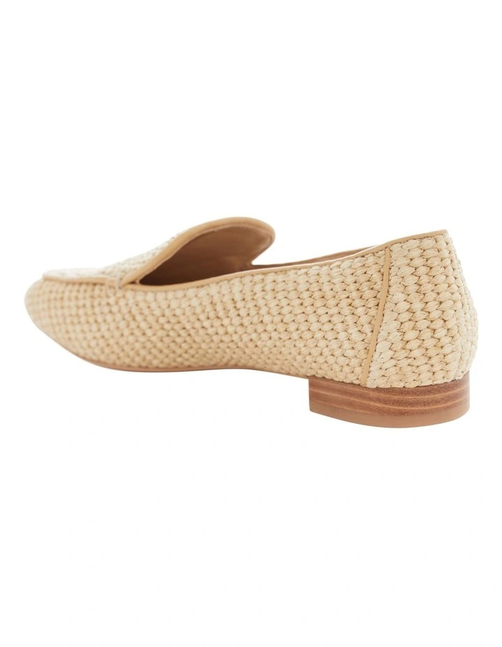 Saxon Flat Shoes in Tan Raffia image 3