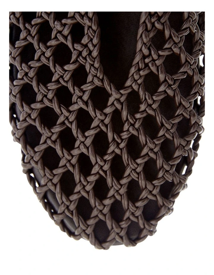 Ebony Flat Ballet in Chocolate Weave image 4