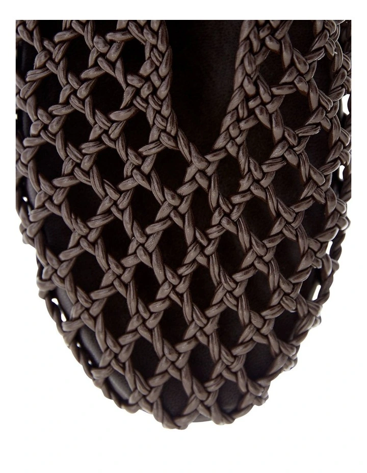 Ebony Flat Ballet in Chocolate Weave image 5