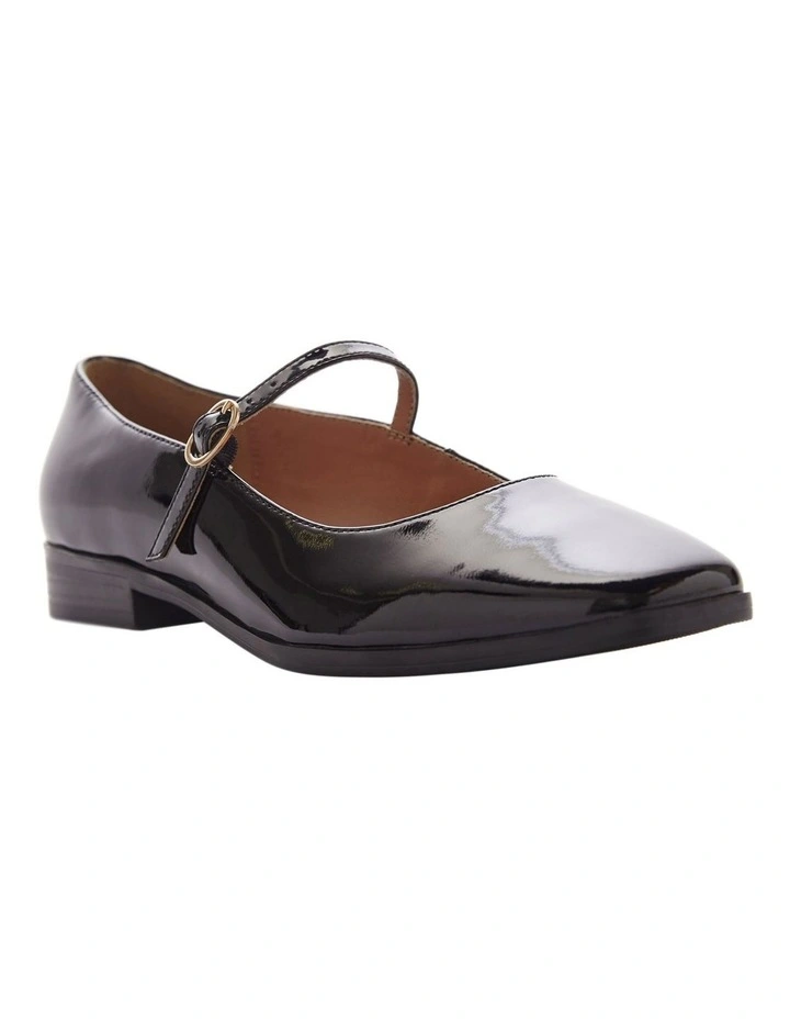 Andrea Flat Shoes in Black Patent Leather image 2