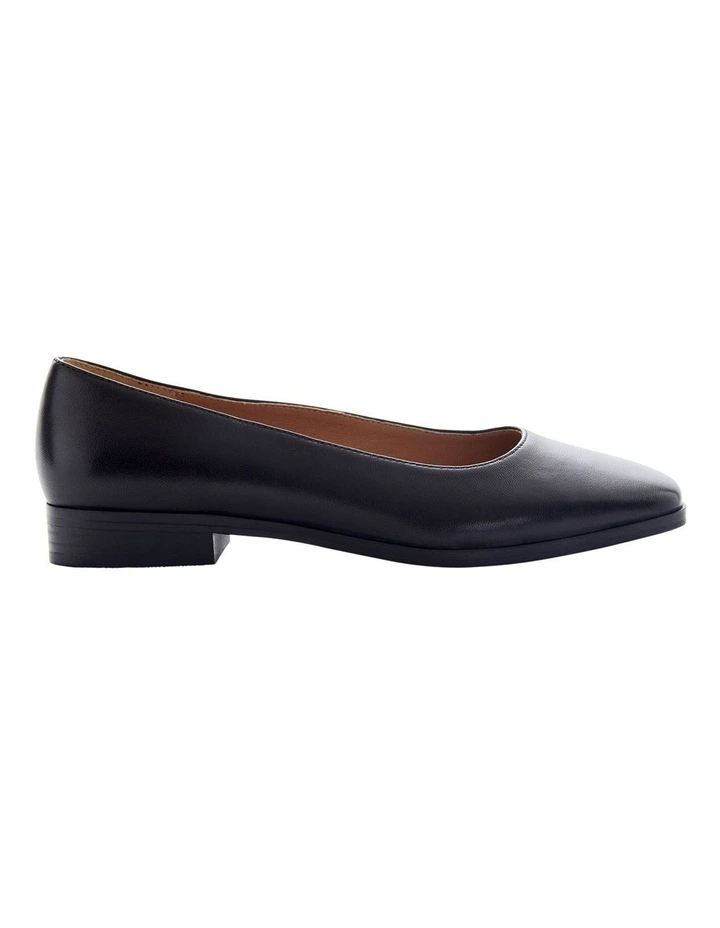 Avanti Flat Shoes in Black Leather image 1
