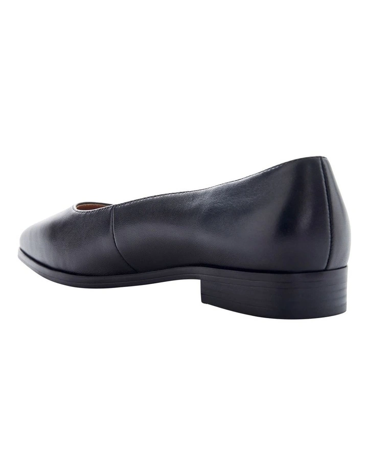 Avanti Flat Shoes in Black Leather image 3