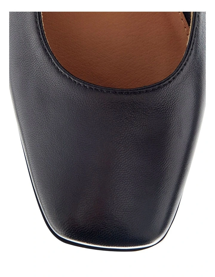 Avanti Flat Shoes in Black Leather image 4
