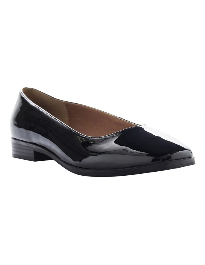 Avanti Flat Shoes in Black Patent Leather image 2