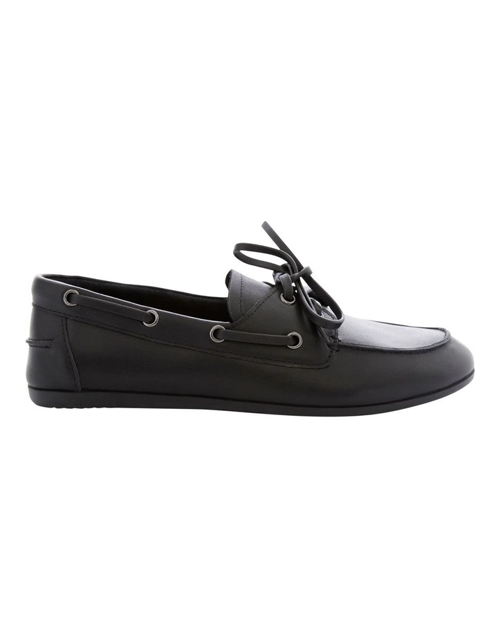 Ohio Flat Leather Shoes in Black image 1