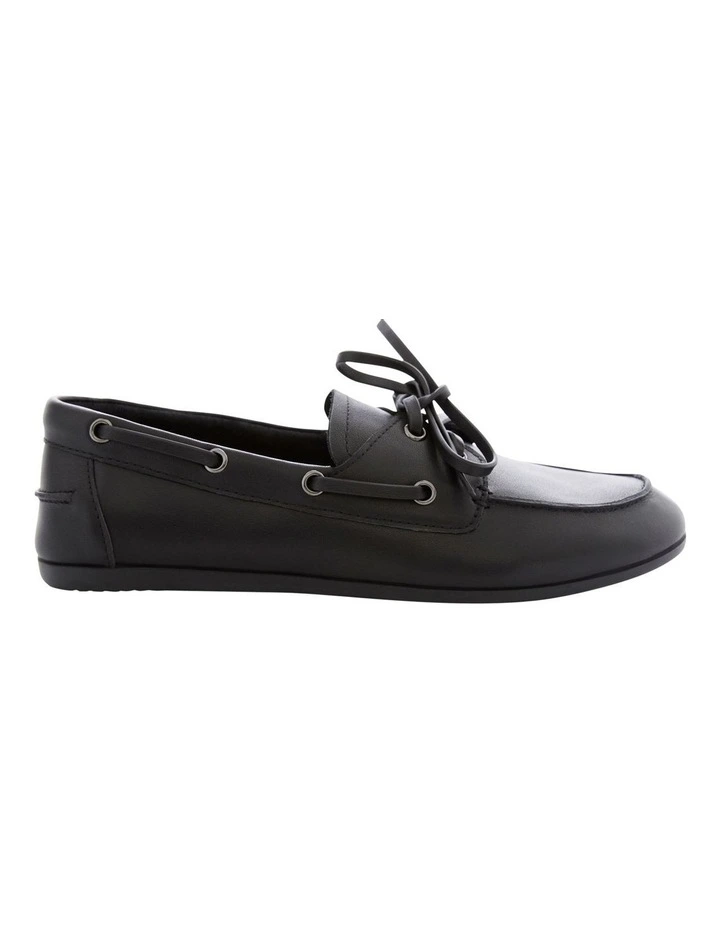 Ohio Flat Shoes in Black Leather image 1