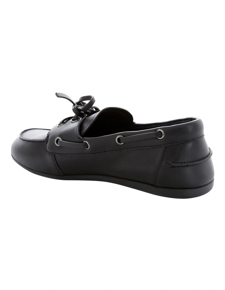 Ohio Flat Leather Shoes in Black image 3