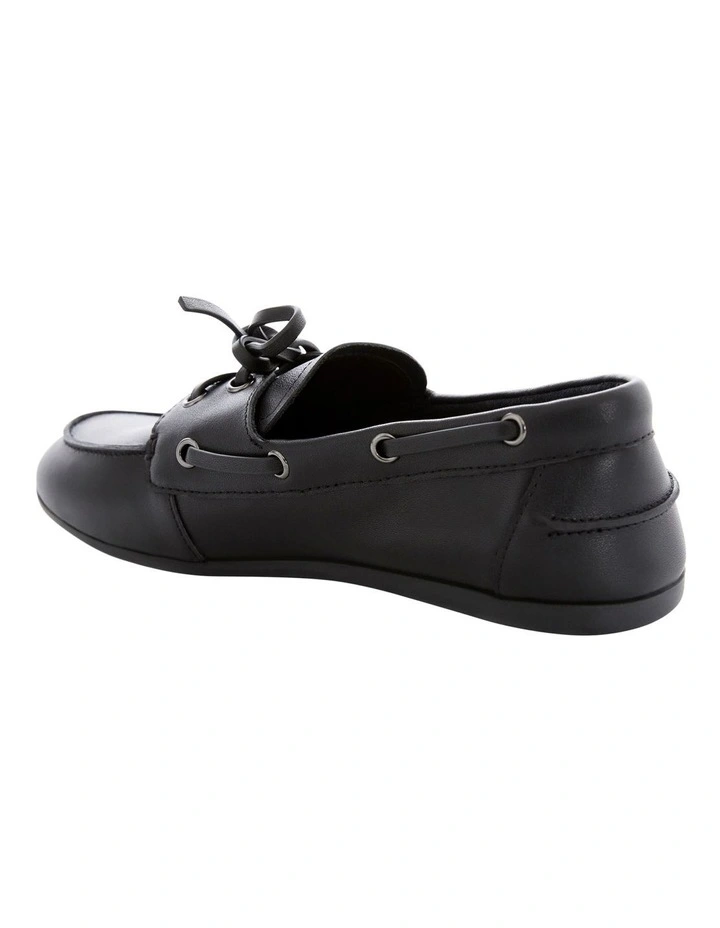 Ohio Flat Shoes in Black Leather image 3