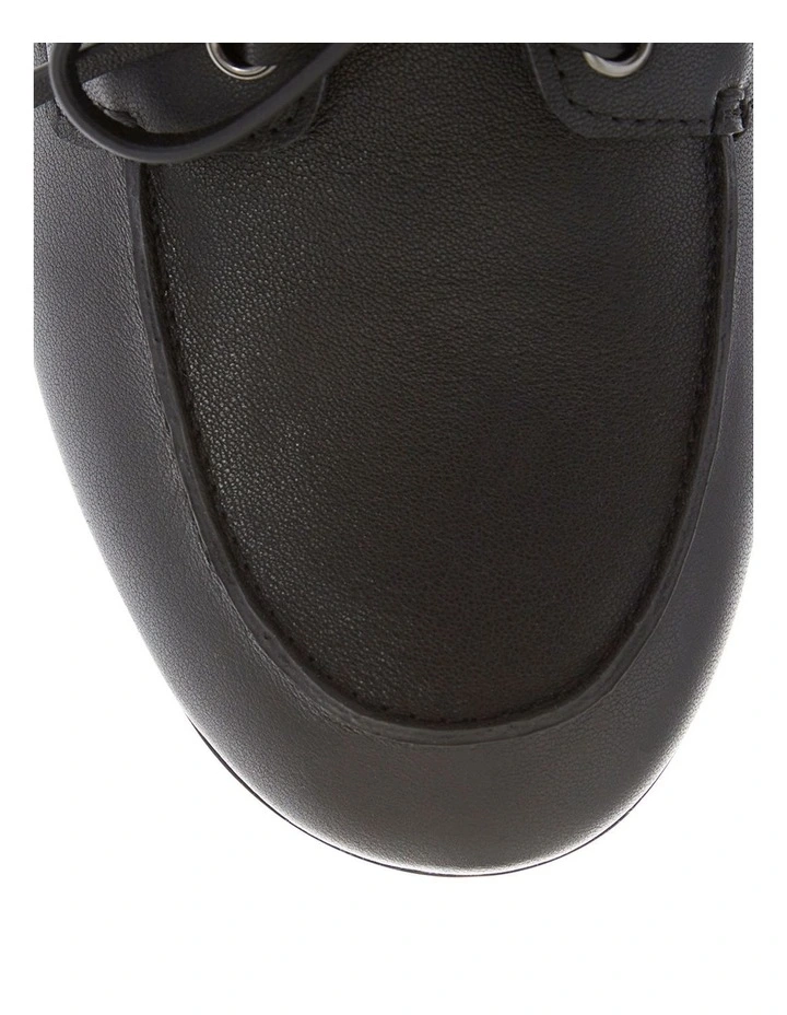 Ohio Flat Shoes in Black Leather image 4