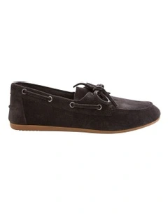 Ohio Flat Shoes in Chocolate Suede Leather