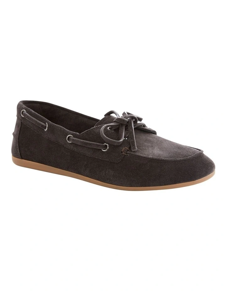 Ohio Flat Shoes in Chocolate Suede Leather image 2