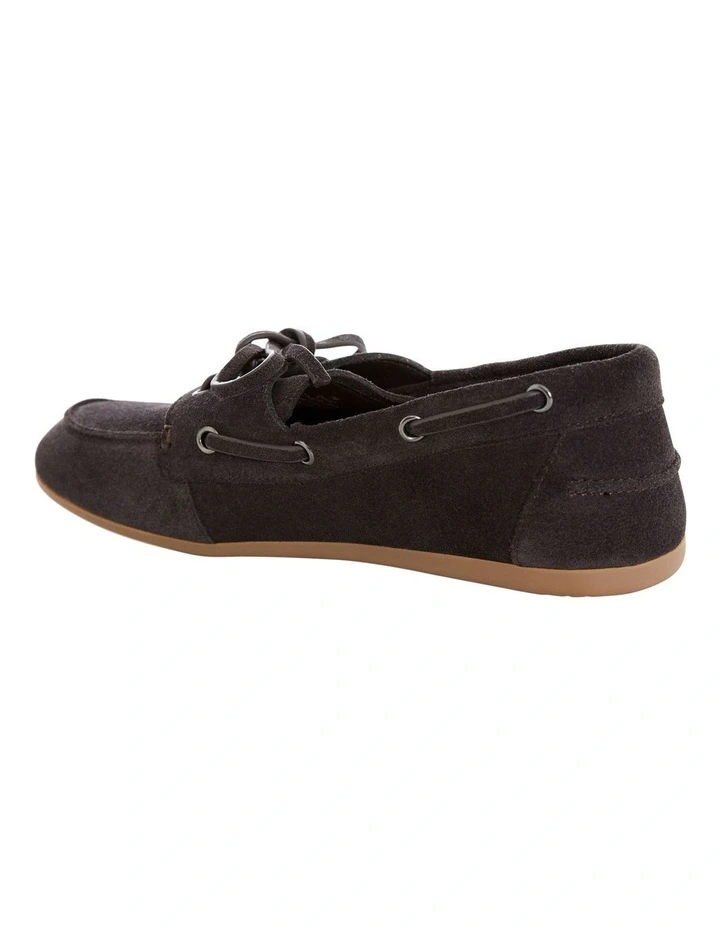 Ohio Flat Shoes in Chocolate Suede Leather image 3