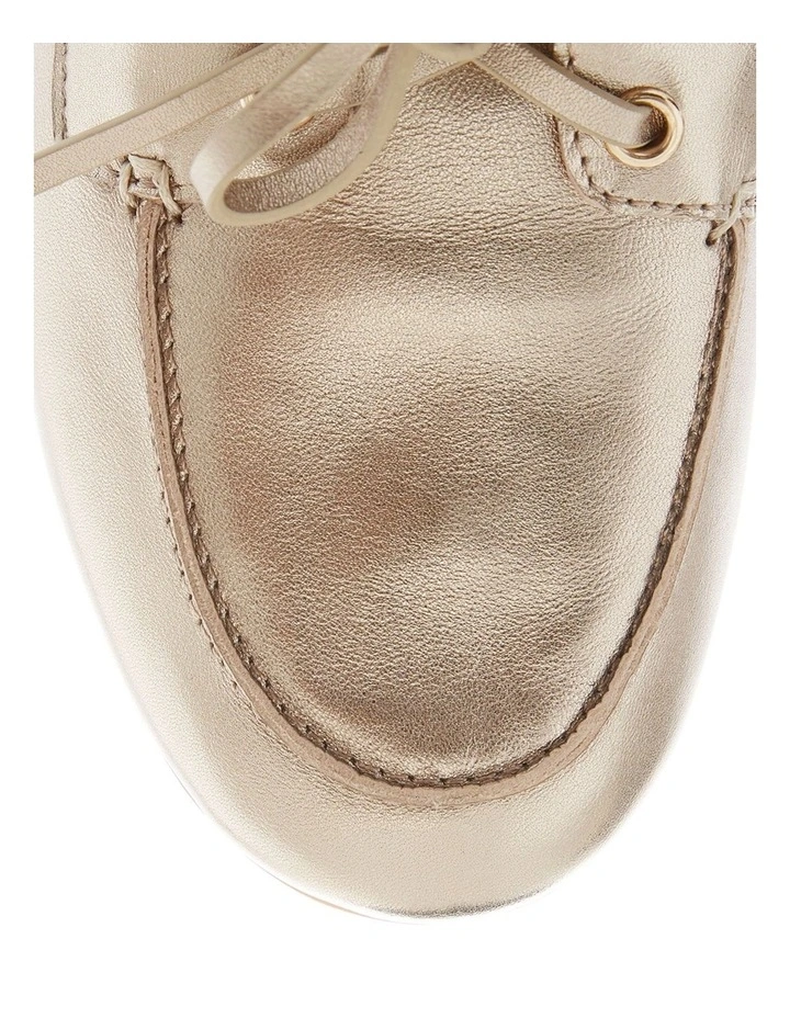 Ohio Flat Shoes in Soft Gold Leather image 4