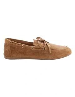 Ohio Flat Shoes in Tan Suede