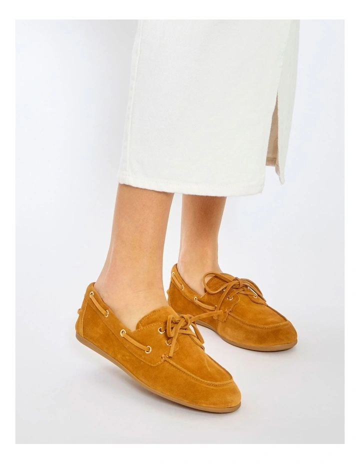 Ohio Flat Shoes in Tan Suede image 2