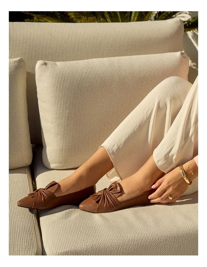 Rosco Flat Shoes in Chocolate image 2
